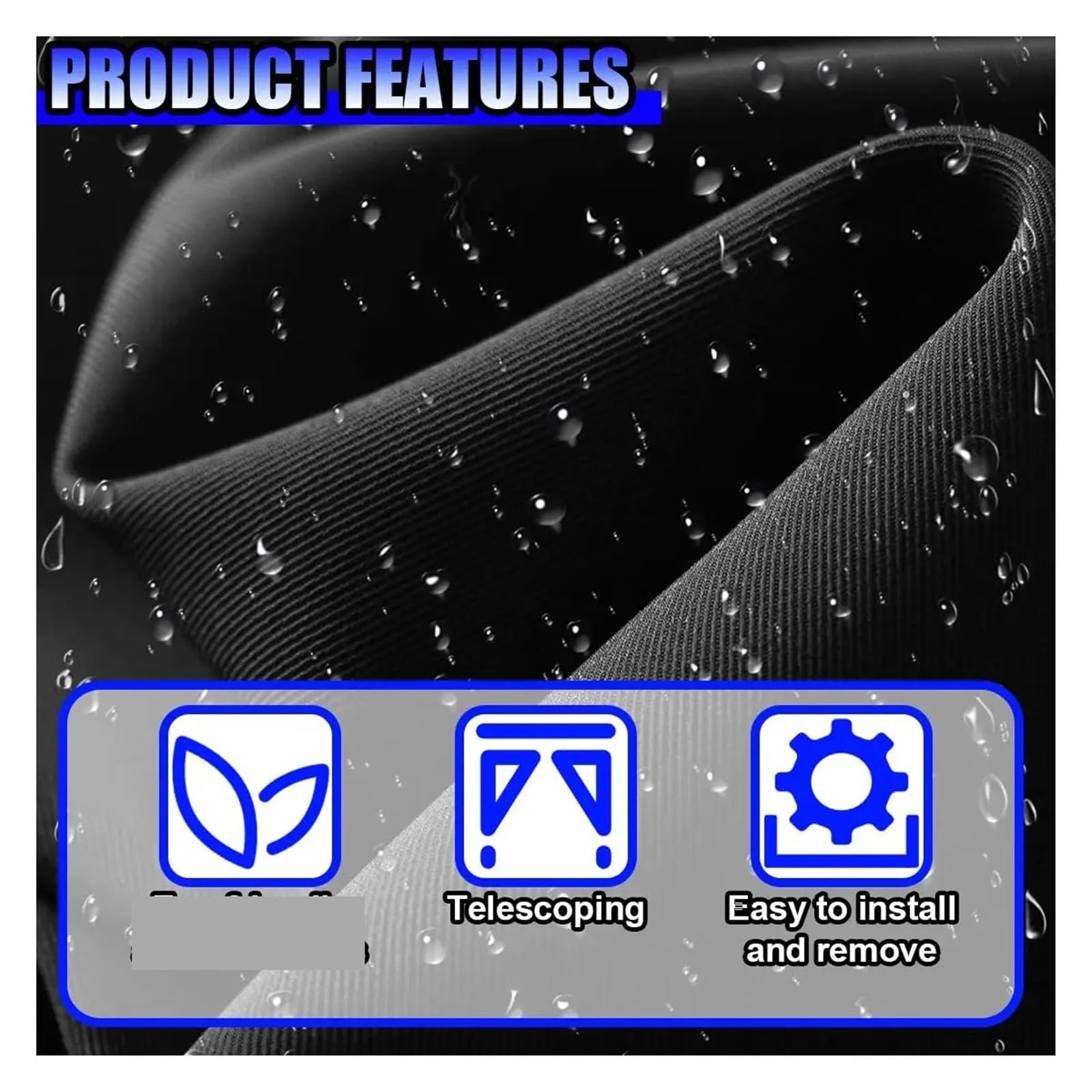 Rideaux de Séparation Voiture Rideaux d'intimité de Voiture, Couverture Universelle Pare-Soleil fenêtre for Bloquer la lumière for Dormir, Voyager, Camping(3pcs Black)