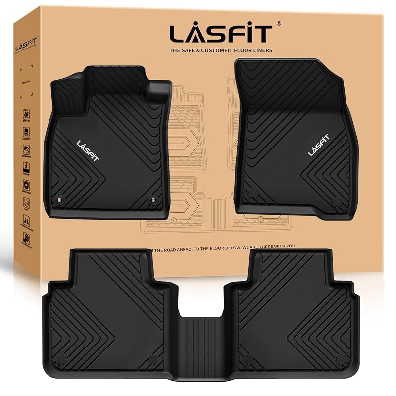 Kit de Tapetes Automotivos LASFIT em TPE para Honda Accord Sedan 2023 a 2026, Gasolina e Híbrido, 1ª e 2ª Fileiras