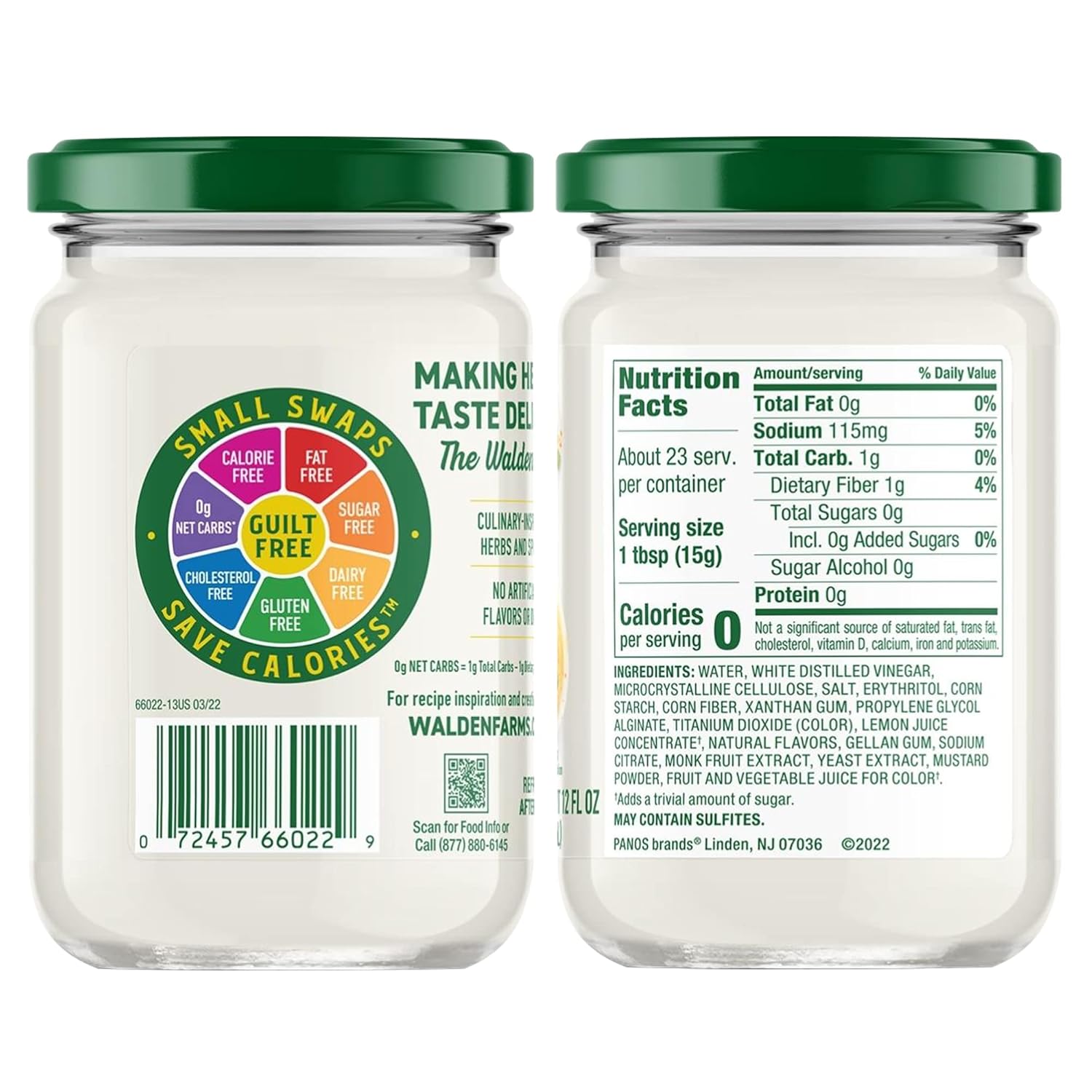 Buy Walden Farms Amazin' Mayo Spread, 12 oz. Jar, Light and Tangy Fat Free Mayonnaise, No Sugar