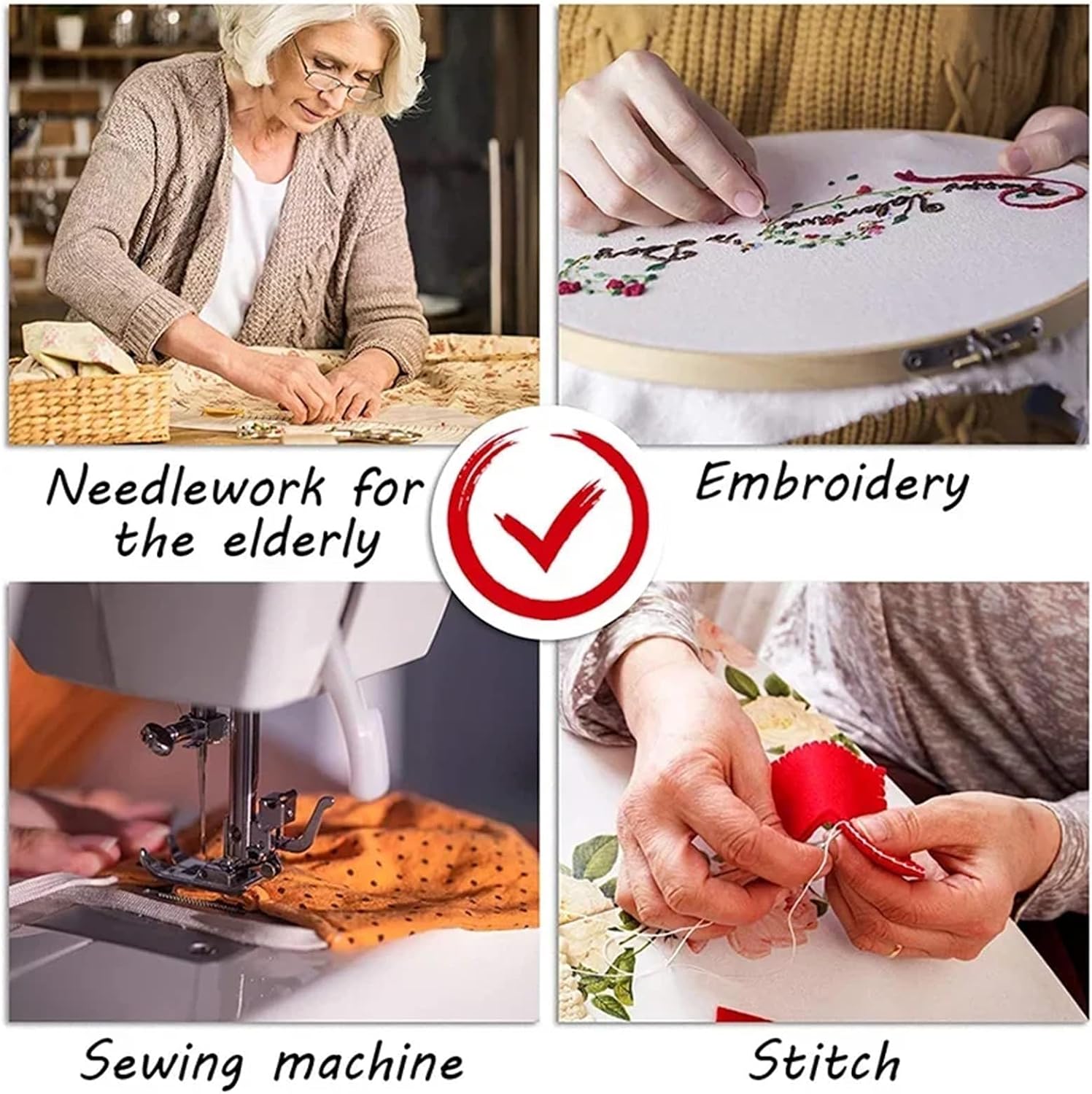 Threaders 100pcs Sewing Machine Needle Threader Automatic Threader Quick Sewing for Hand Sewing, Various Sewing Machines(Red)