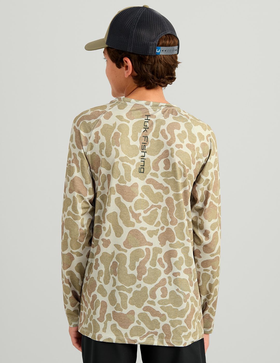 HUK boys Pursuit Lite Crew, Lightweight Performance Long Sleeve Shirt With Upf Sun Protection for Kids