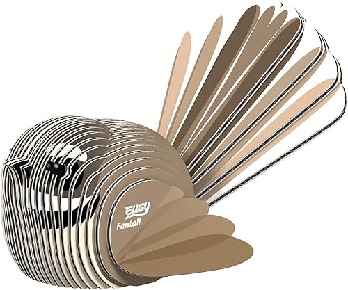 Eugy Fantail Bird - Rompecabezas 3D de 27 piezas, respetuoso con el medio ambiente, juguete educativo para niños, niñas y niños a partir de 6 años