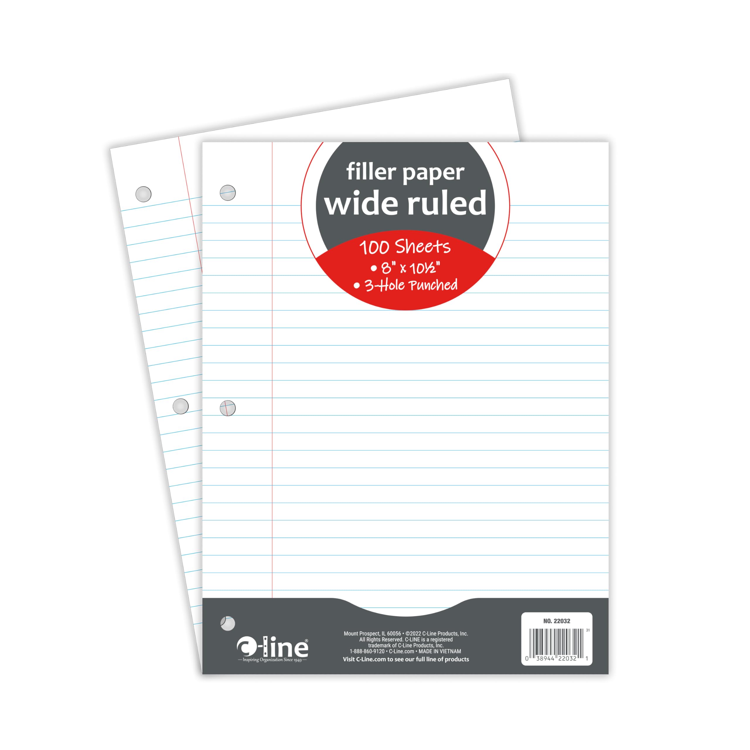 Looseleaf Paper Wide Ruled Filler Paper | Five Star Colored Loose Leaf ...
