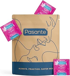 Pasante Regular Condoms | Pack of 72 - Supplied in Pasante Kraft Bag | Shaped for a Comfortable Fit | Multipack