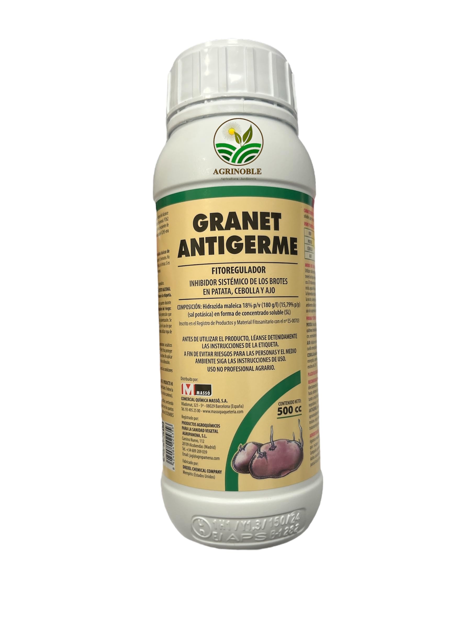 Antigerminatif phytorégulateur Pour pommes de terre, ail et oignon 500 ml. Inhibiteur systémique de germination pour pommes de terre, oignons et ail.