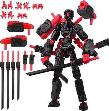 Tx13 Assembly Completed Action Figure Set,13 Robot Action Figure, for Collectors Desktop Decorations,3D Printed Multi-Jointed Movable Toy