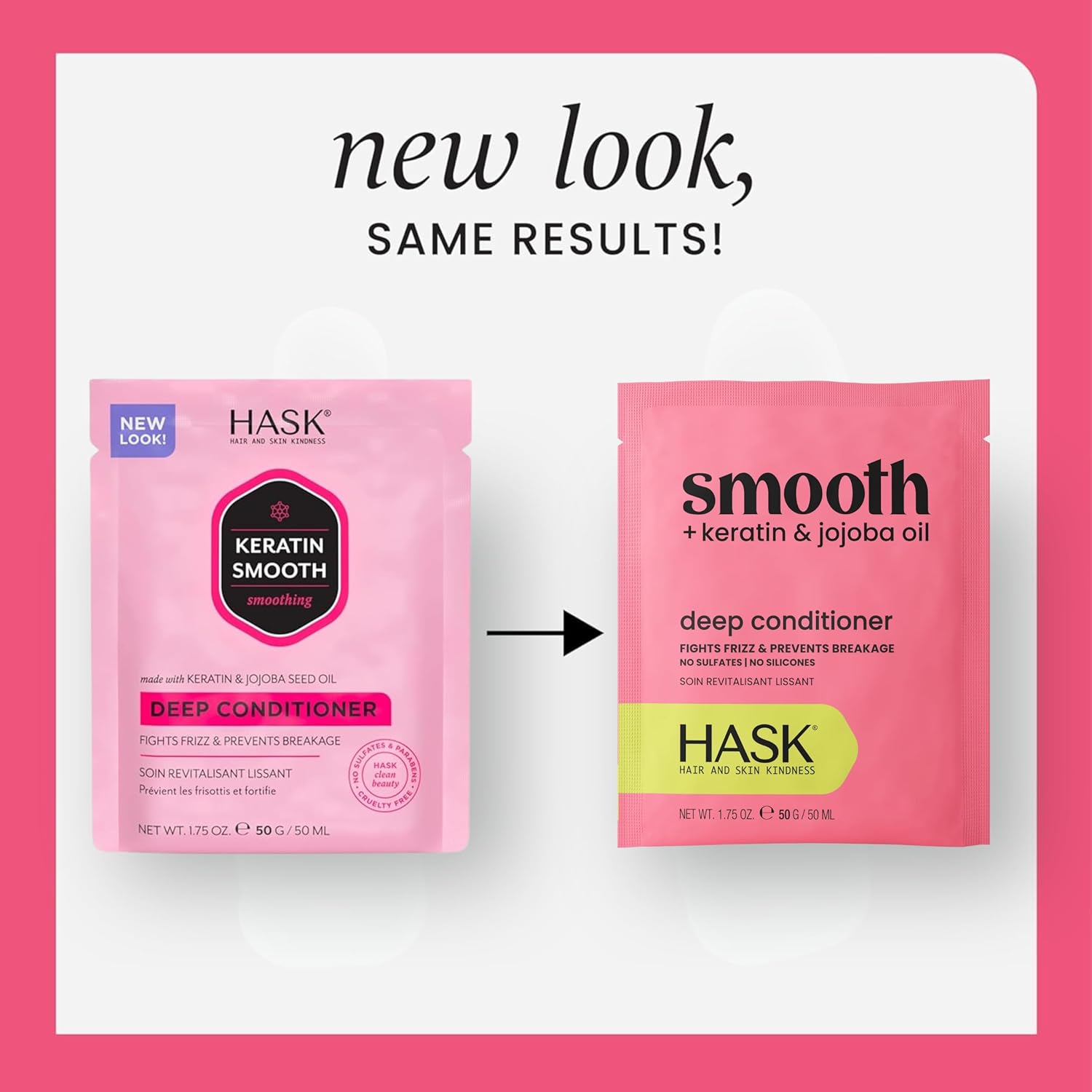 HASK KERATIN Smoothing Deep Conditioner Treatments for all hair types, color safe, gluten free, sulfate free, paraben free - Pack of 6 - Image 2