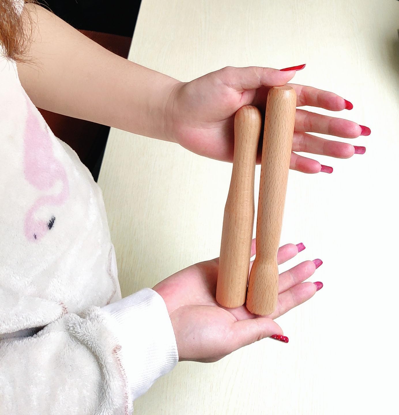 KUNNV - Empujador de madera de diámetro pequeño para picadora de carne de salchichas (8 pulgadas antideslizante) 5