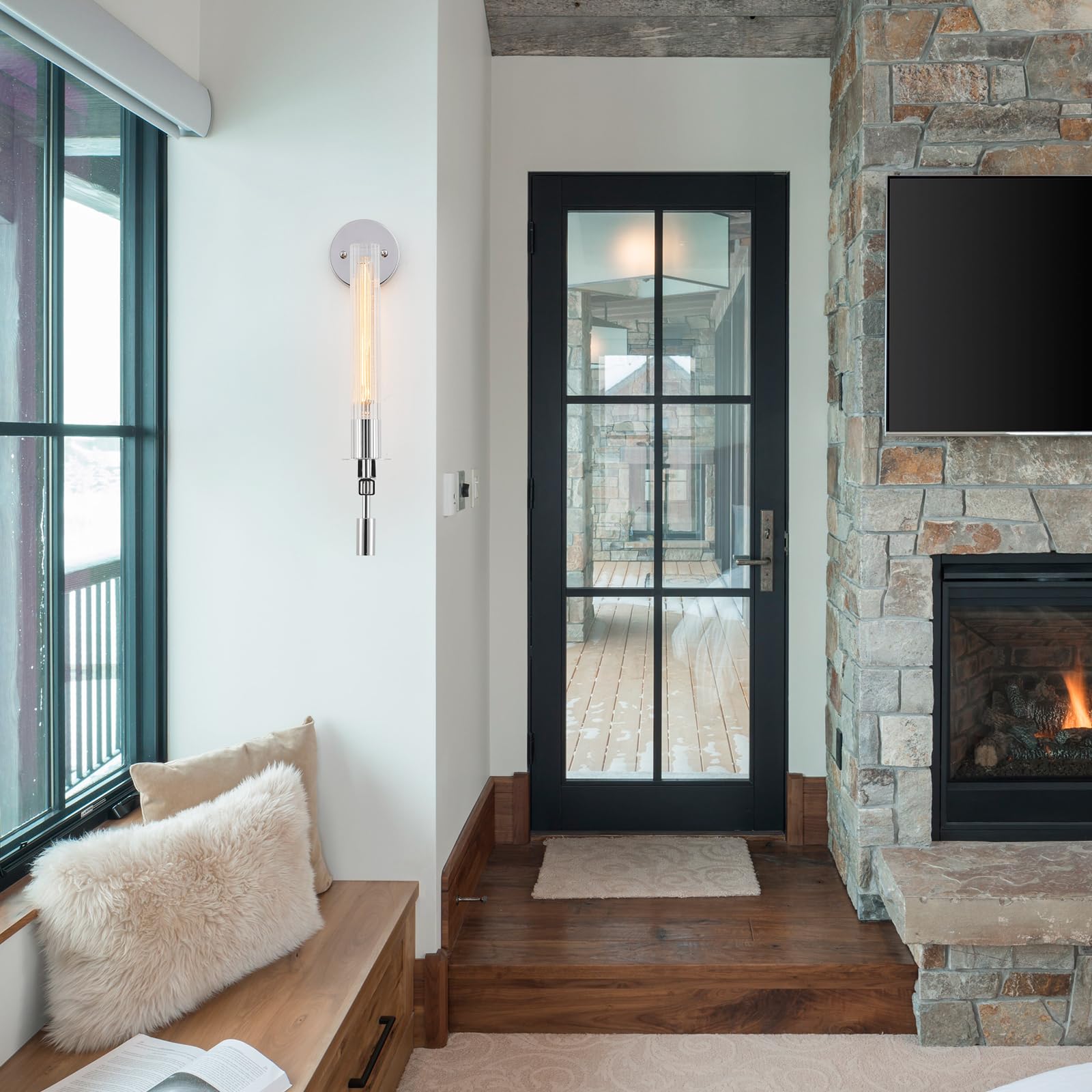 MhyTogn Chrome Wall Light