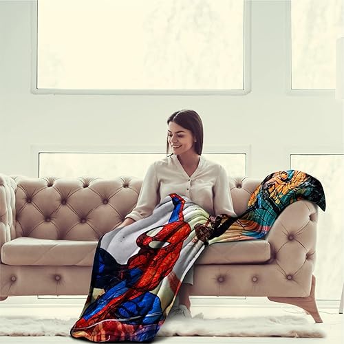 Vista 7 de Marvel Spider-Man Personajes Manta de Forro Polar Más Suave y Cómoda para Adultos y Niños Mide 60 x 45 Pulgadas Spider-man Spider-verse2