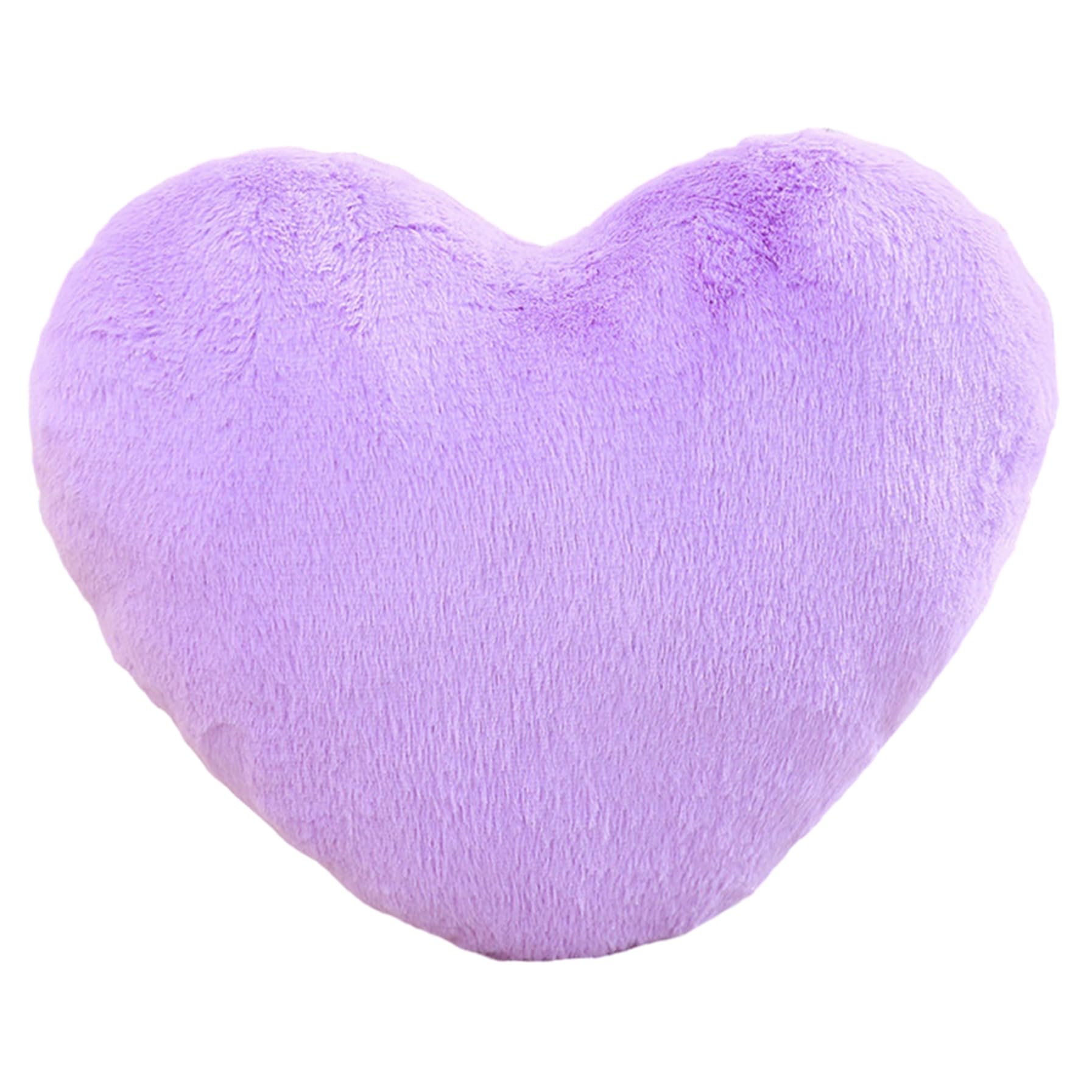 Muzrunq Purple Heart Pillow 18.1x14.2 Fluffy Heart Pillow Stuffed Purple Bedroom Decor for Bed Couch Home Indoor Throw Pillows, shaped, Throw, Fuzzy, Fluffy Pillows.