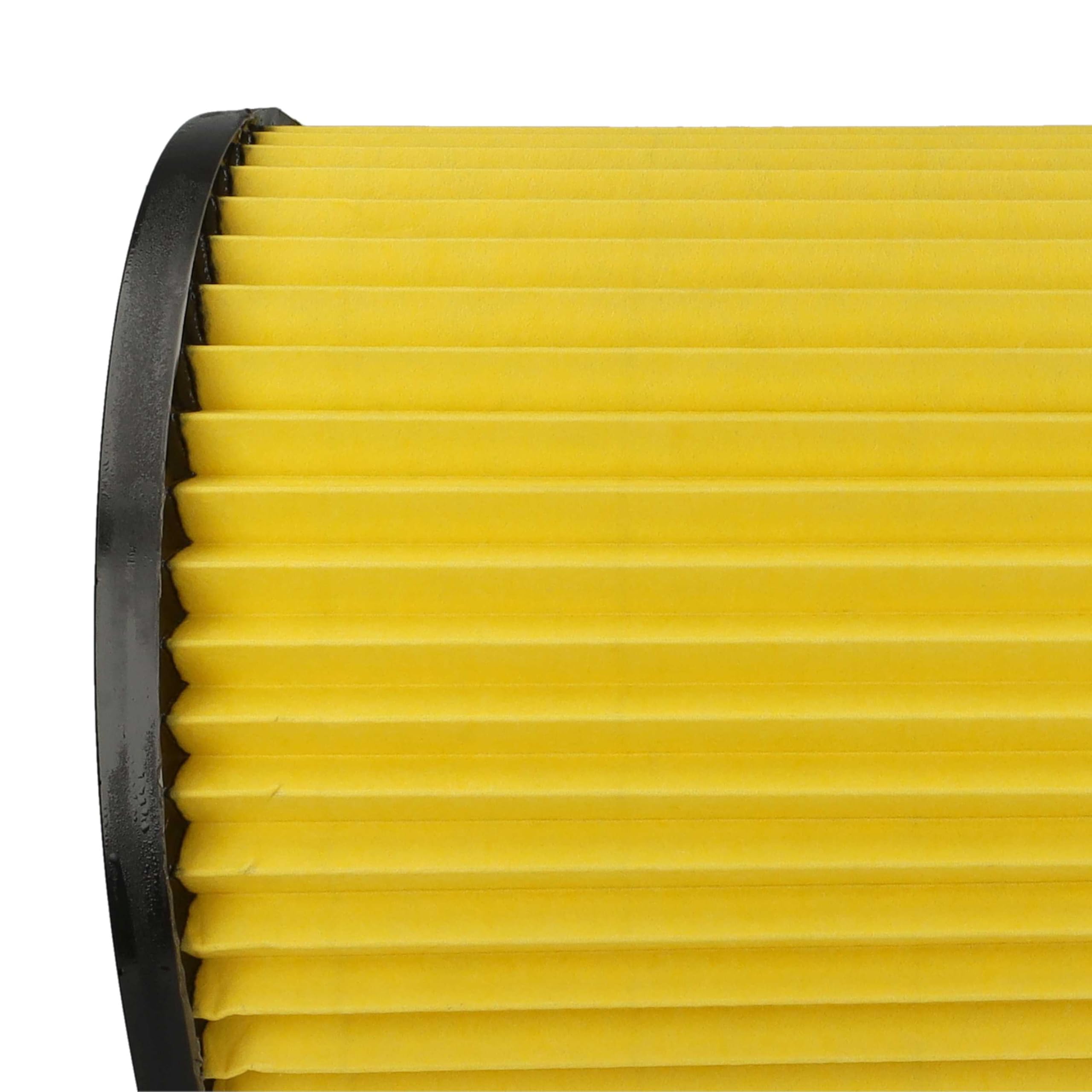 vhbw 8x filtro a pieghe piatte compatibile con Kärcher NT 301 (1.722-121.0), NT 351 aspirapolvere - giallo, lavabile
