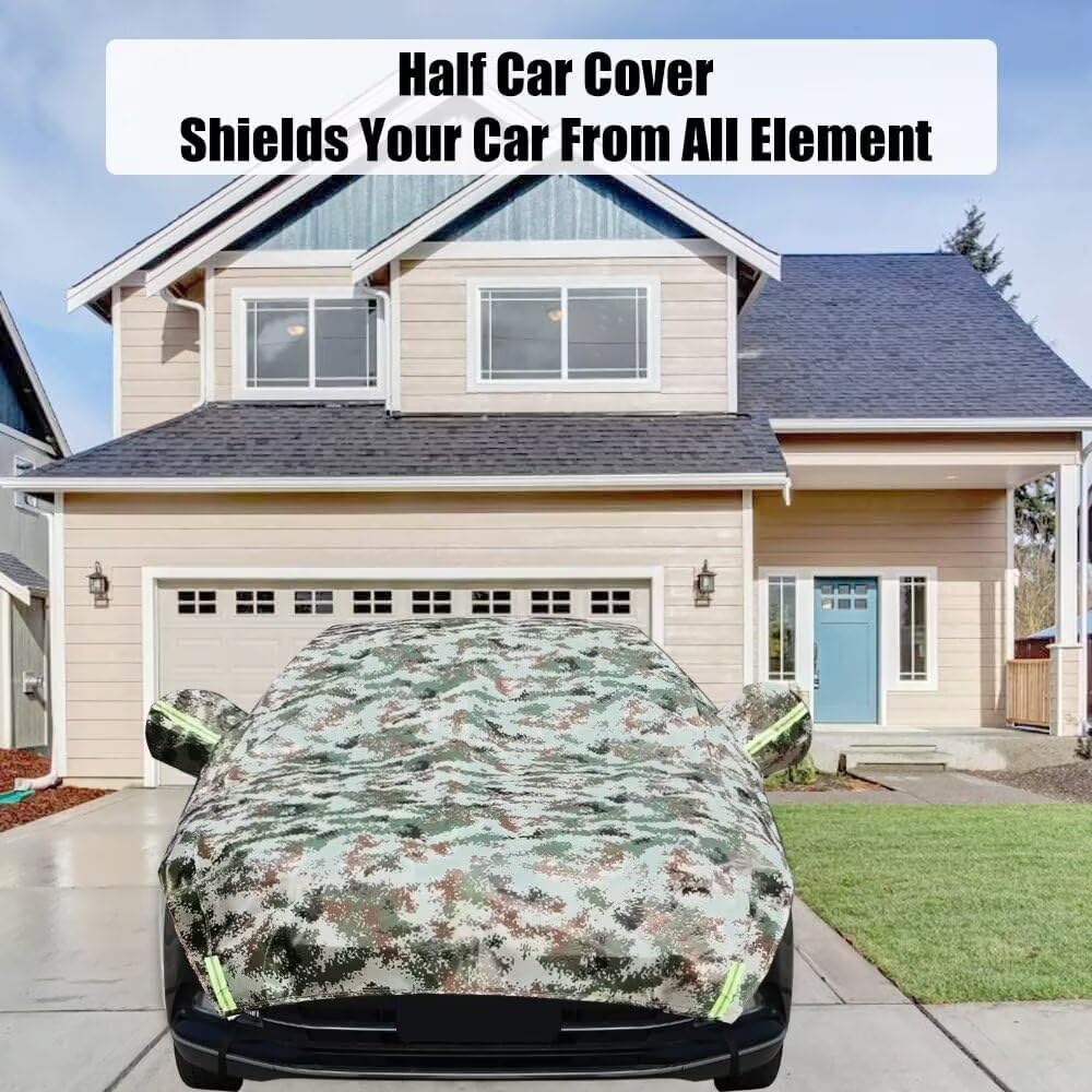 Salagt Half Car Cover Waterproof with Lancia Appia Custom All Weather Protection Dust Proof and Windproof Rope Half — view 6