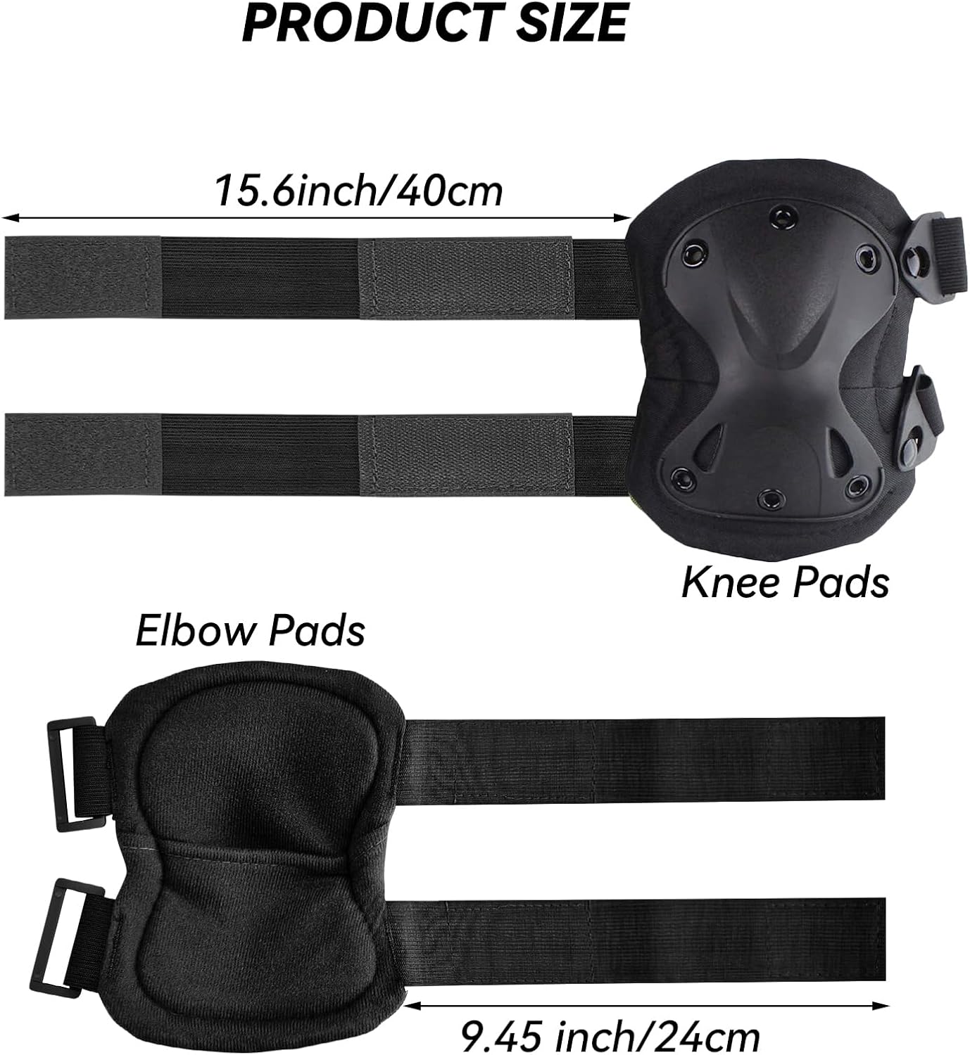 Combat Knee & Elbow Protective Pads Set for Outdoor CS Paintball Game Cycling Safety Skateboarding Gear Skates Knee Protection Guard Pads