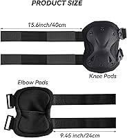 Vista 8 de AOUTACC Almohadillas Protectoras Tácticas de Combate para Rodilla y Codo para Juegos de Paintball CS al Aire Libre, Ciclismo, Seguridad, Equipo