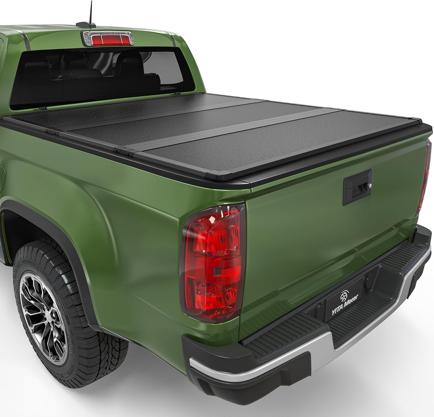 YITAMOTOR FRP Hard Tri-Fold Truck Bed Tonneau Cover Compatible with 2015-2024 Chevy Colorado/GMC Canyon 5.2 ft Bed 5'2" Hard 3-Fold