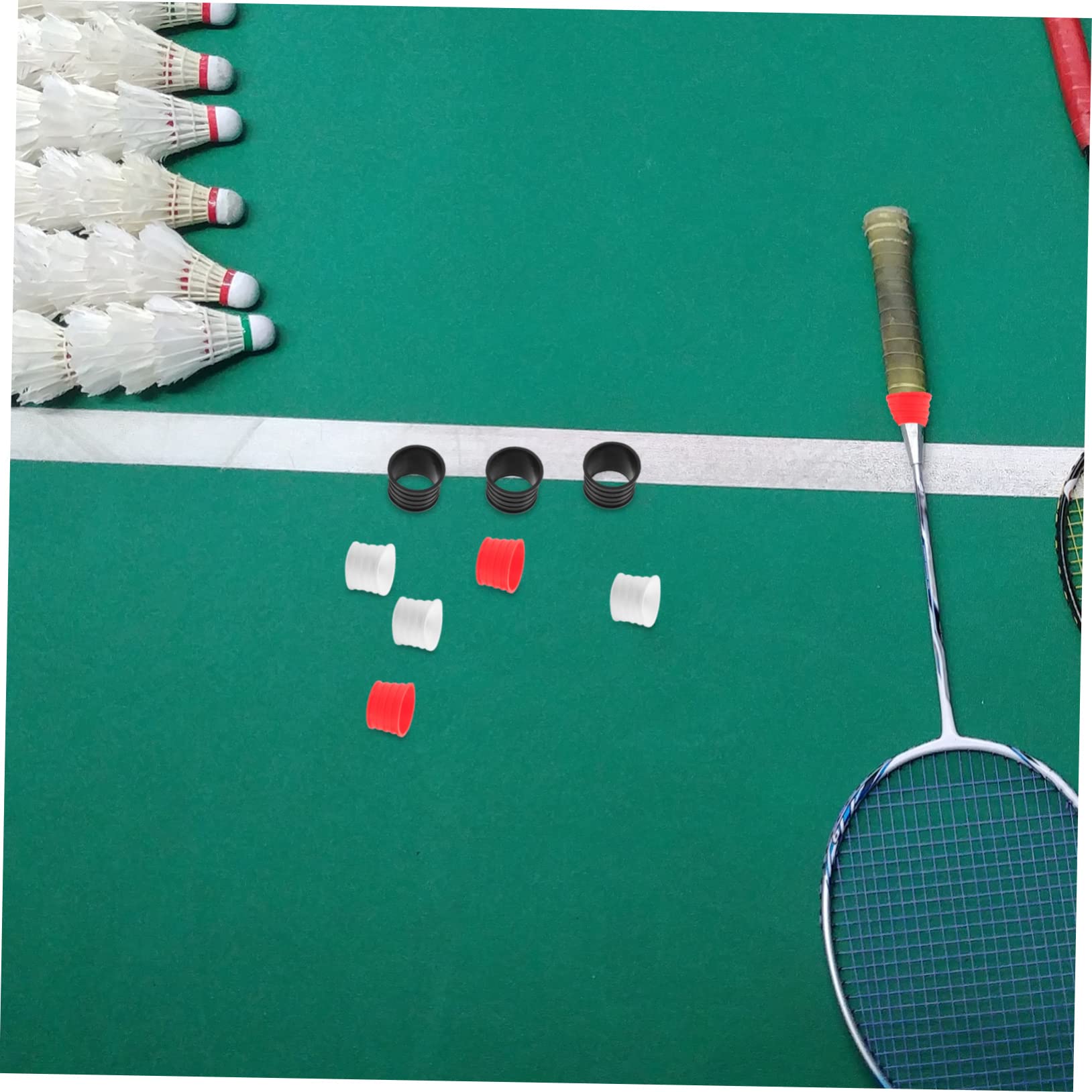 INOOMP 60 Pz Antisudore per Racchette da Tennis Impugnature in Silicone per Racchetta Anelli per Racchette da Tennis Racchetta da Squash Battito di Silicone Piccolo Gel di Silice