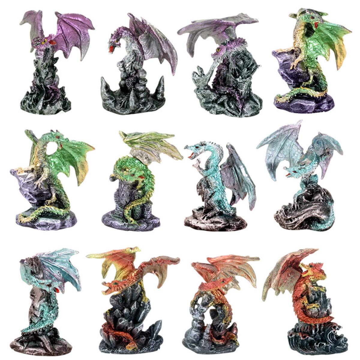 Amazon.co.jp: Pacific Trading 中世の城 ミニチュアドラゴンの置物 12