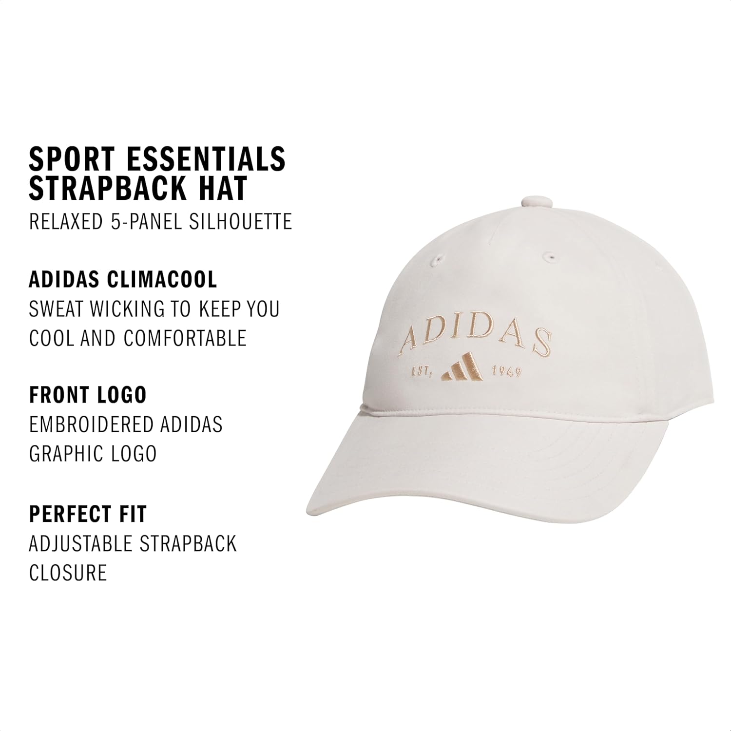 adidas Womens Saturday Baseball Cap – Athletic Everyday Strapback Hat - Image 2