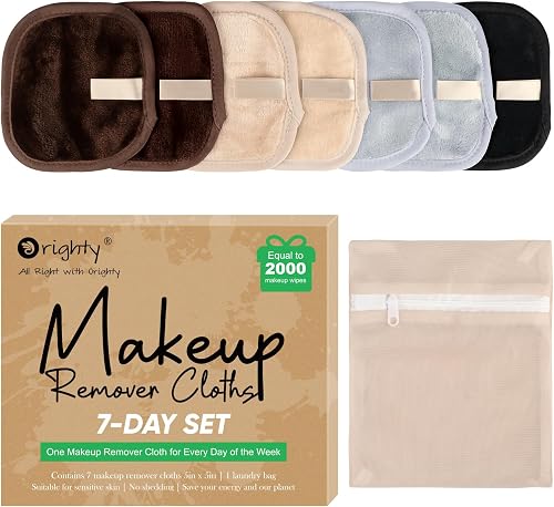 Orighty Makeup Remover Cloths 7-Day Set, Makeup Remover Pads