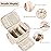 Large Makeup Bag, Portable Travel Makeup Bag Organizer for Women Girls with Makeup Brush Compartment & Two Side Pockets, Cosmetic Travel Bag Vertical Storage Toiletry - Beige