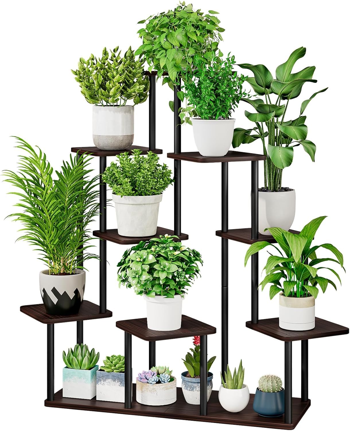 See full amazon price history chart for Snazzy Plant Stand 9 Tier Indoor Metal Flower Shelf for Multiple Plants Corner Tall Flower Holders for Patio Garden Living Room Balcony Bedroom, Black+Rustic Brown Snazzy Plant Stand 9 Tier Indoor Metal Flower Shelf for Multiple Plants Corner Tall Flower Holders for Patio Garden Living Room Balcony Bedroom, Black+Rustic Brown (B0DDGZ34KZ) Amazon Price History, Amazon Price Tracker