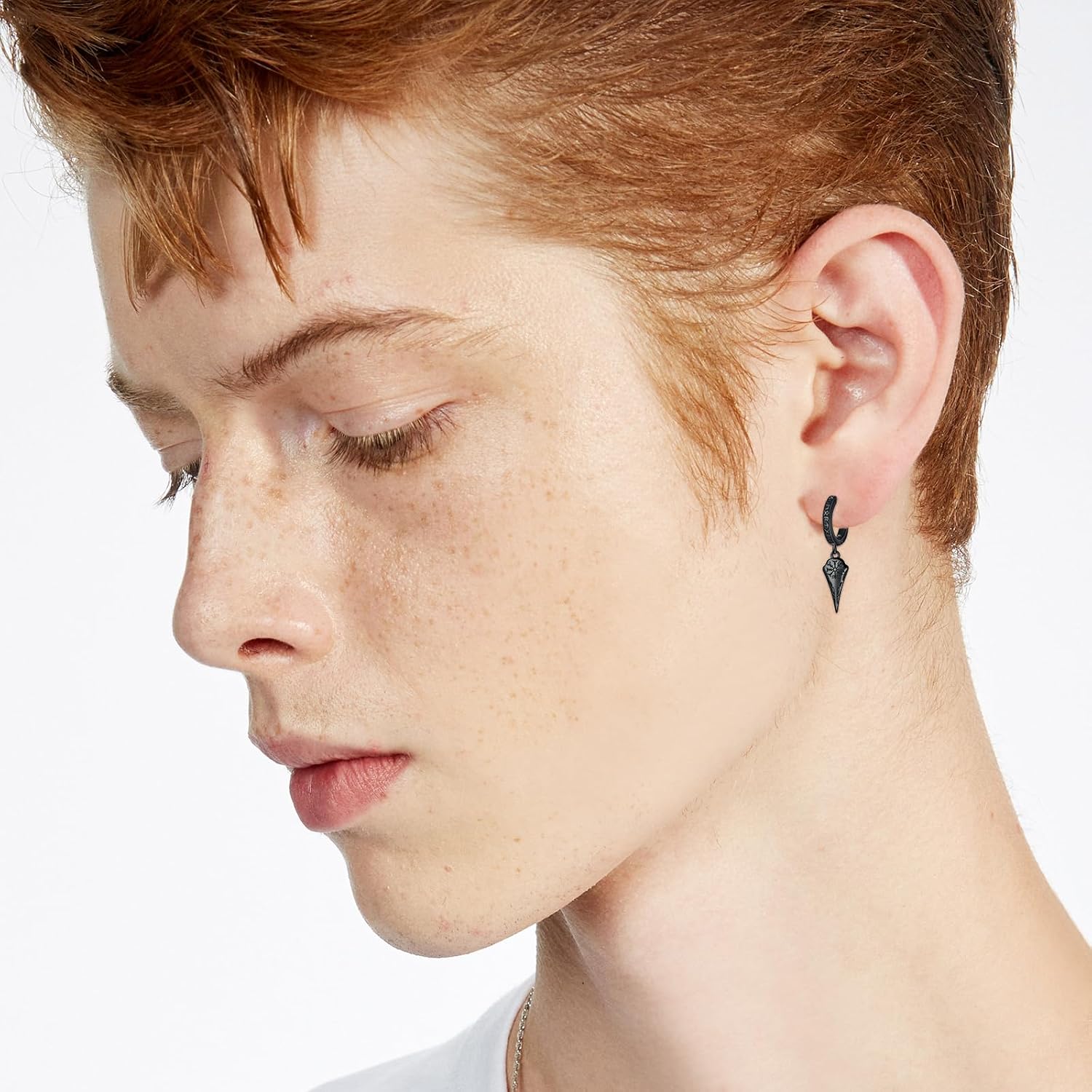 925 Sterling Silver Viking Earrings for Men Women Viking Raven/Spike/Celtic Knot/Tree of Life Drop Huggie Hoop Stud Ear Cuff Earrings Norse Viking Runes Jewelry Gifts