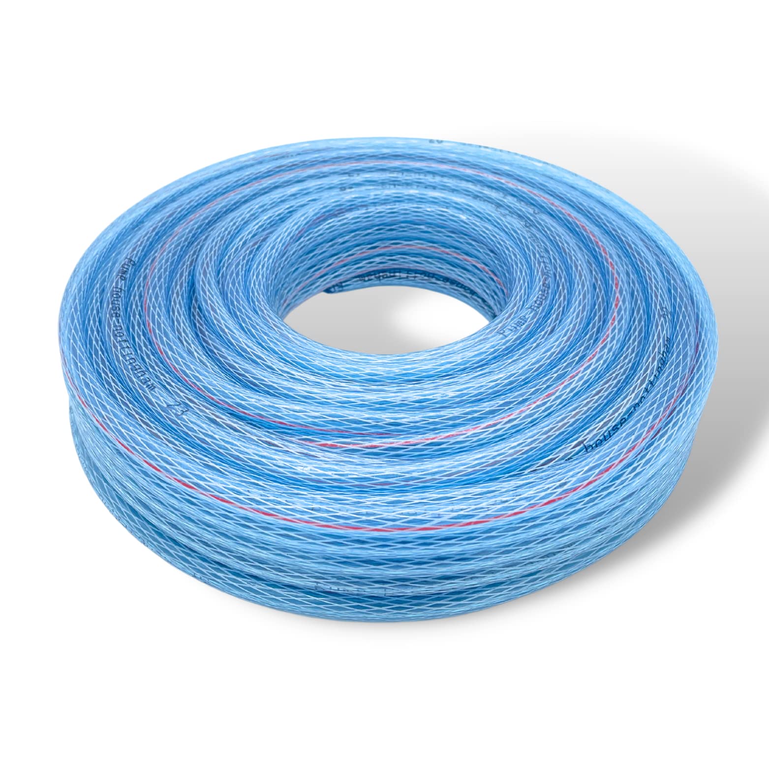AirTech-UK Clear Braided 1/2" PVC Flexible Tubing Pipe Reinforced Vinyl Water Hose Tube 5,10,20,30 Meter (20 Meter)