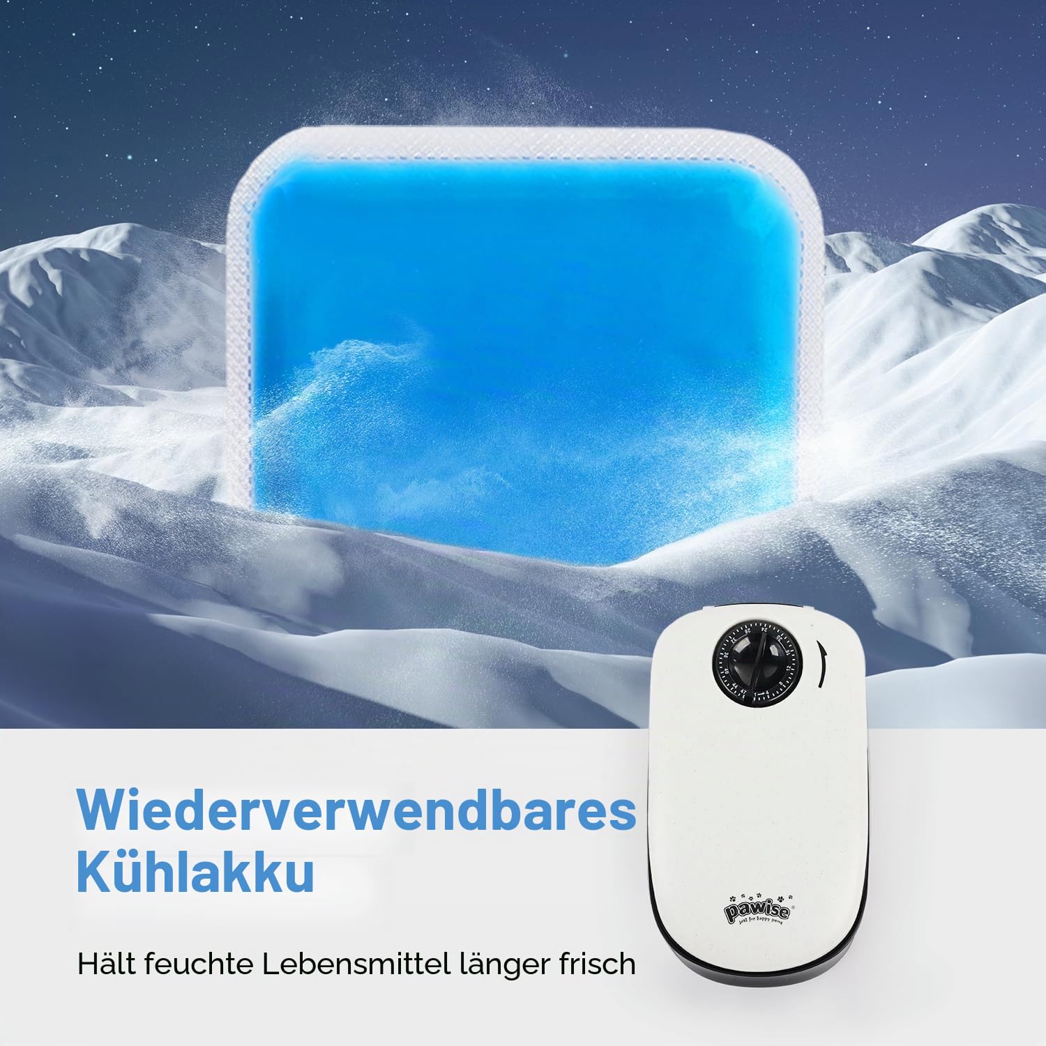 Pawise Automatischer Futterspender für Hunde und Katzen, 1,5 Tassen Futterspender mit 48 Stunden Timer, 100% BPA-frei, tolle Geschenkidee, Singe