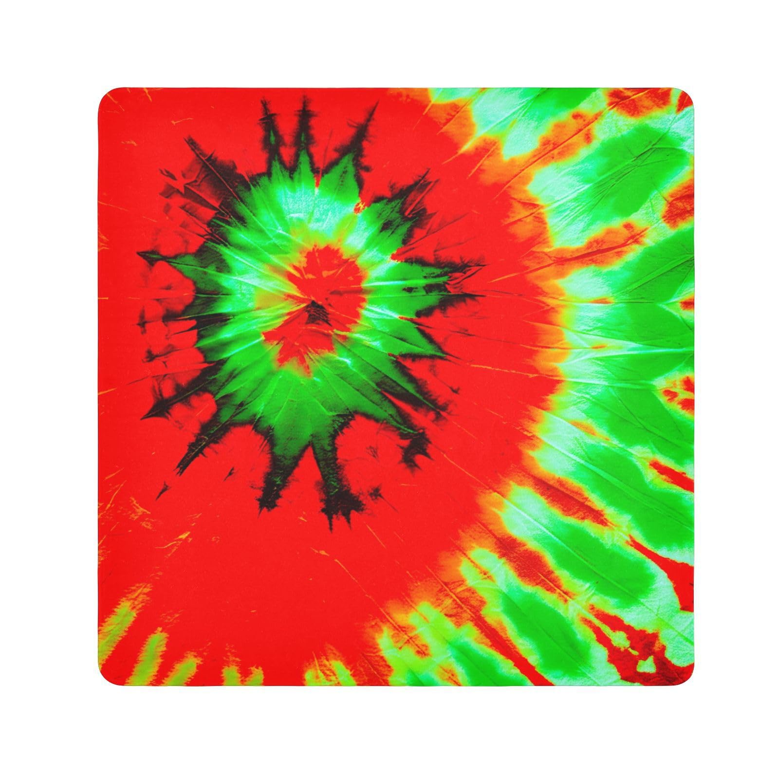 ODAWA Digital Camera Lens Protector 17.7 In, Tie Dye Heart Makeup Wrap Cloth Bag, Easy-Storage Magic Cloths for Camera Tablet Laptop