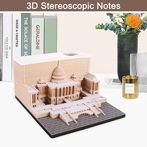 Miniatura 2 de Bloc de notas 3D, papel de construcción desgarrado a mano, exquisita nota adhesiva antiadherente creativa, notas de publicación de bricolaje, 165