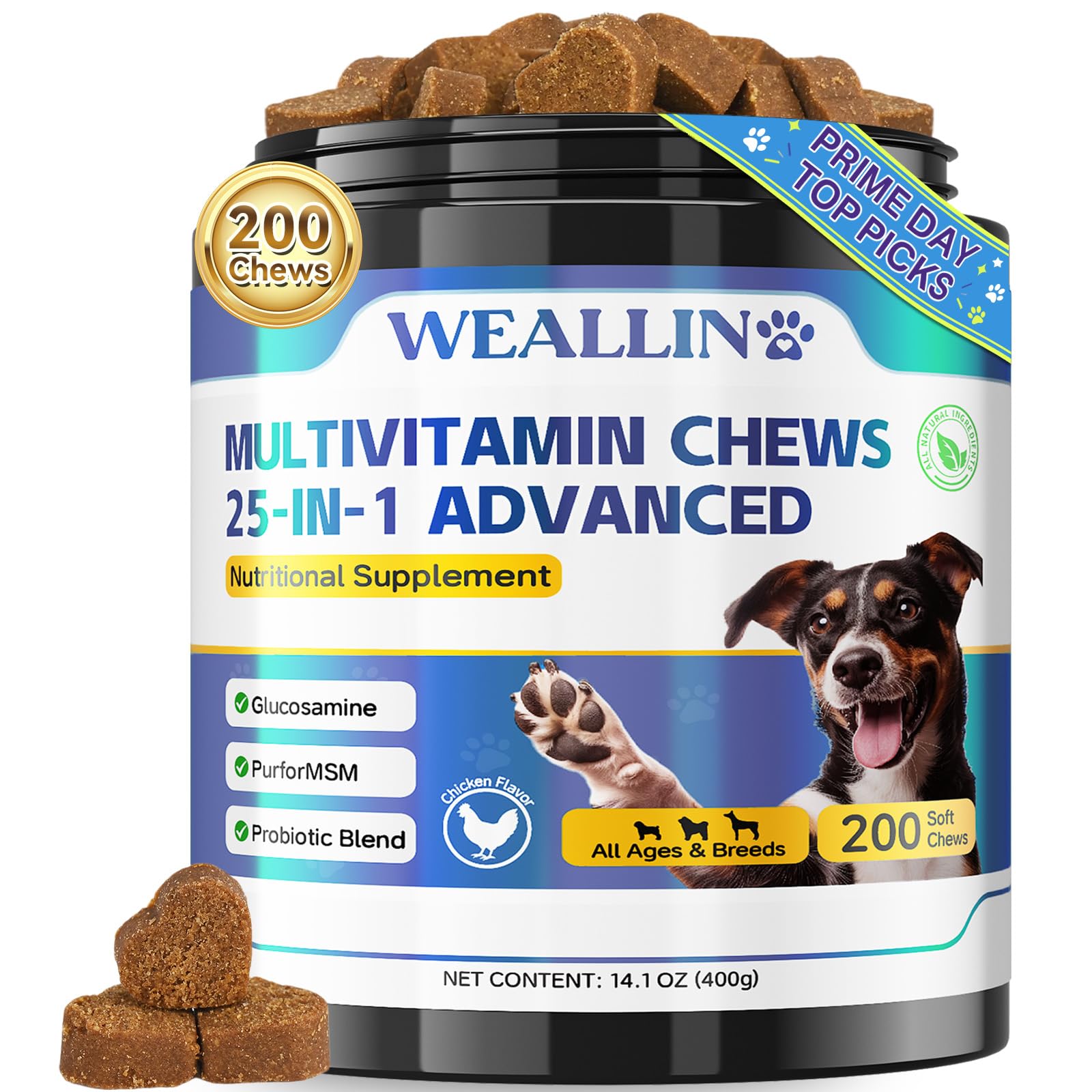 WEALLIN 25-in-1 Dog Vitamins