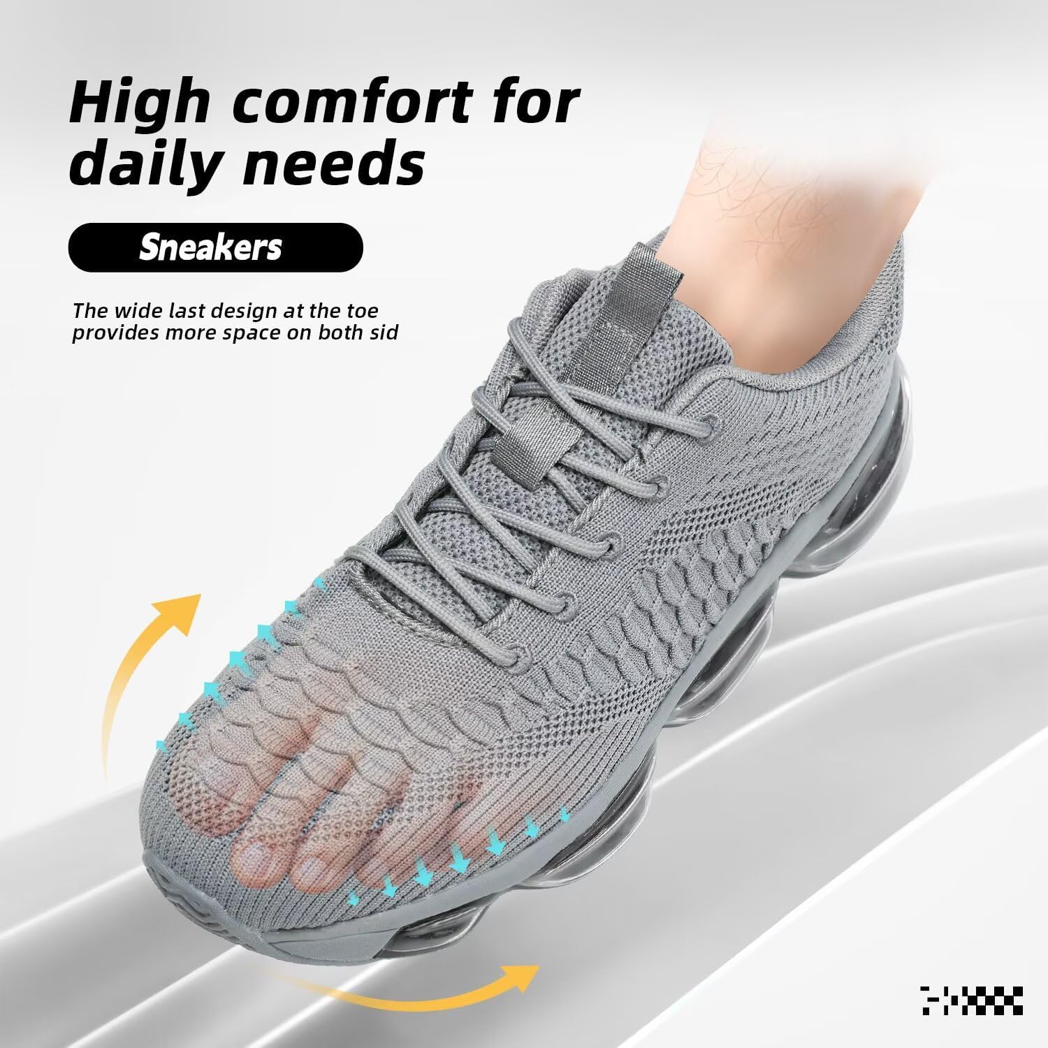 Mens Air Cushion Running Shoes Fashion Casual Walking Tennis Sneakers Non Slip Breathable Trail Sport Gym - Image 4