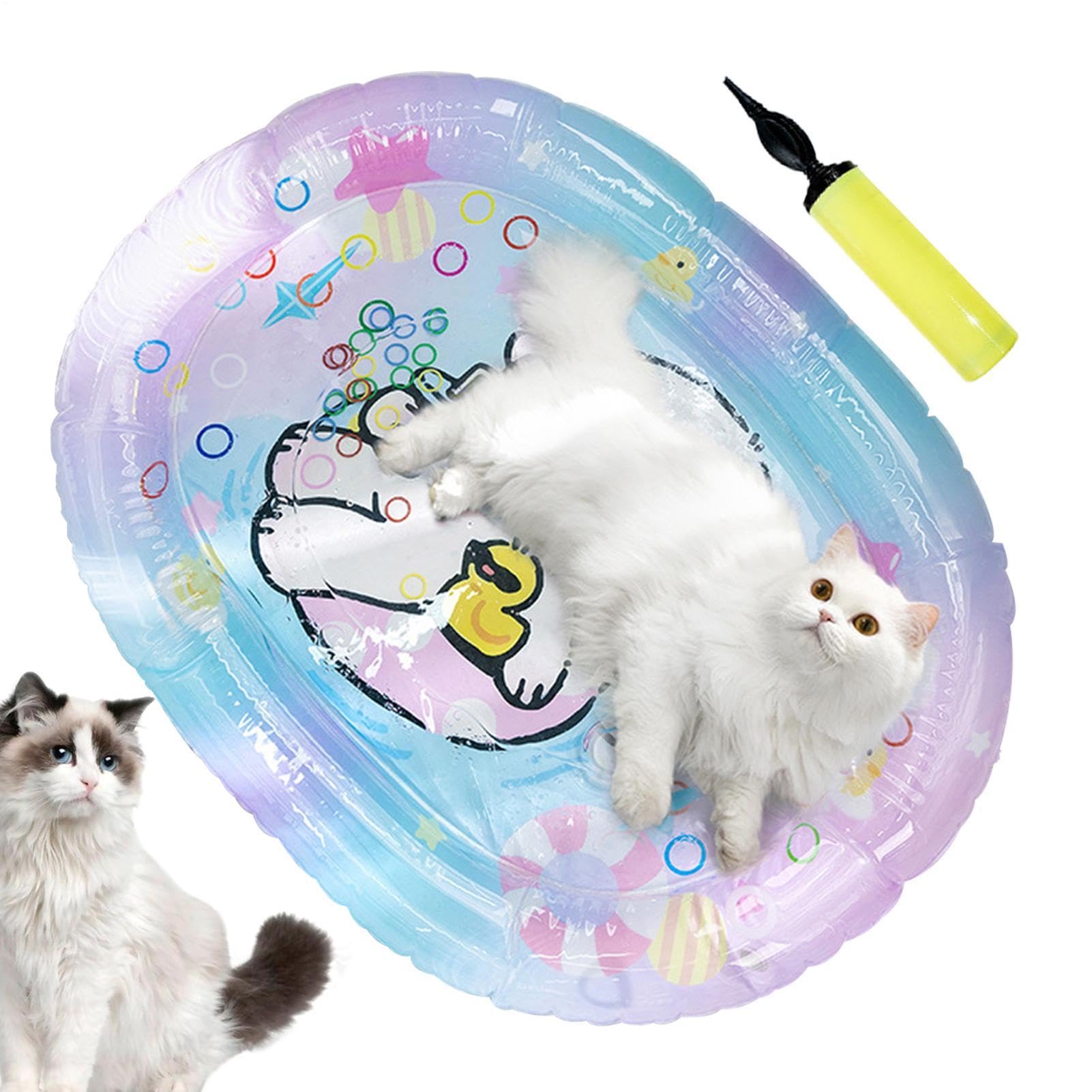 Tapis de refroidissement pour chats sensoriel à eau avec pompe pour le bien-être des chatons