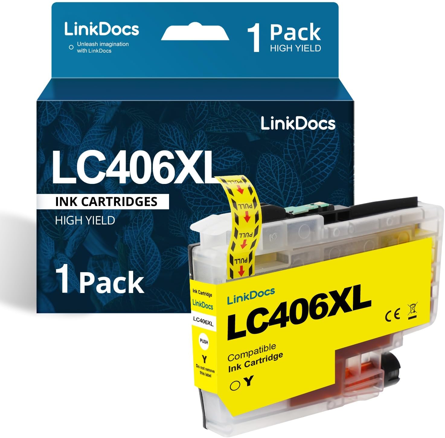 LinkDocs LC406XL Yellow Compatible Ink Cartridges Replacement for Brother LC406 LC406XL Y to use with Brother MFC-J4535DW MFC-J4345DW MFC-J4335DW MFC-J5855DW MFC-J5955DW MFC-J6555DW Printer
