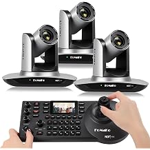 FoMaKo NDI Camera AI Auto Tracking 20x Zoom 3pcs PTZ Controller Bundle FMK20UH NDI x3 + KC608
