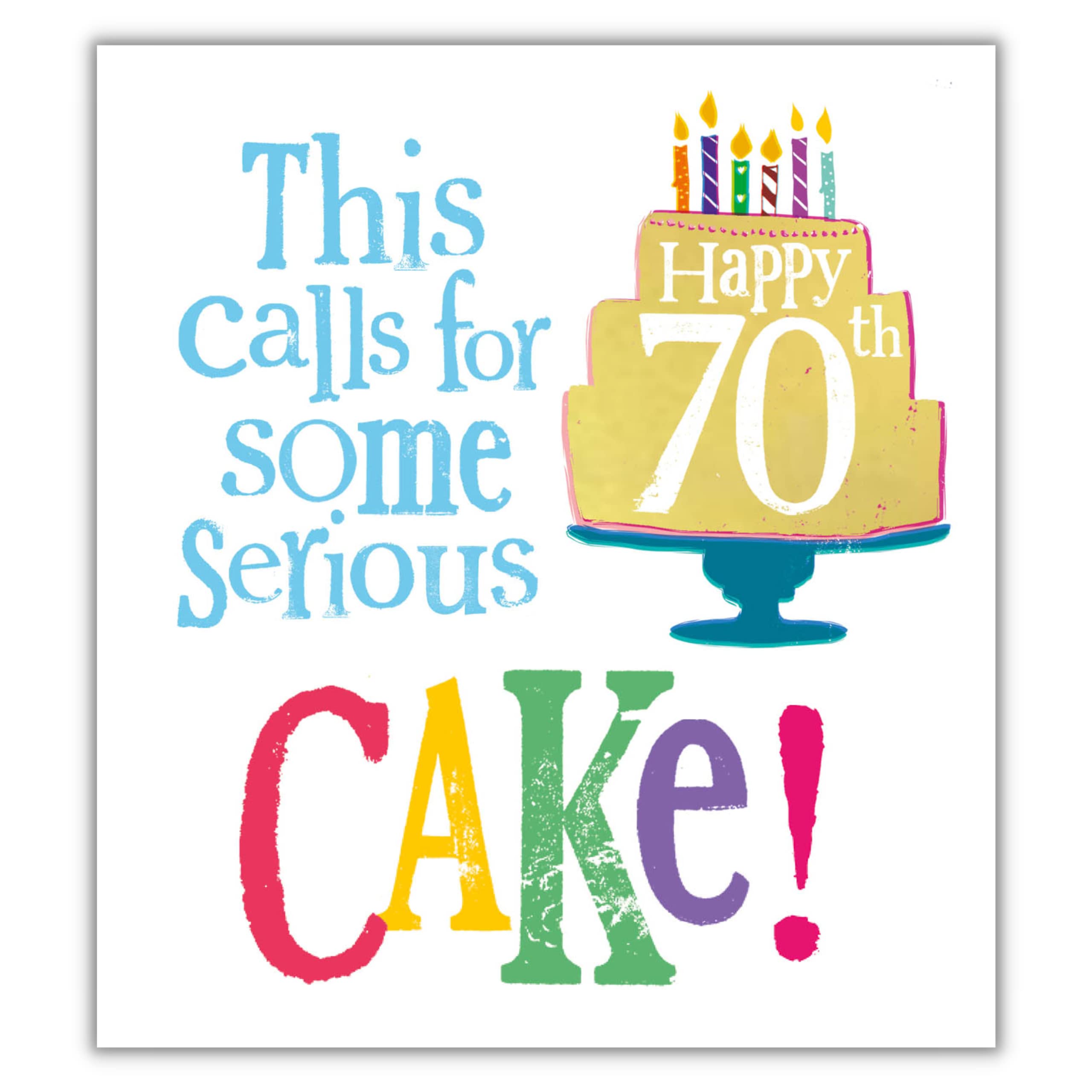 Danilo Promotions Age 70 Birthday Card, Brightside Age 70 Birthday Card, 70th Birthday Card Brightside, Happy 70th Birthday Card,Multi,7 x 6
