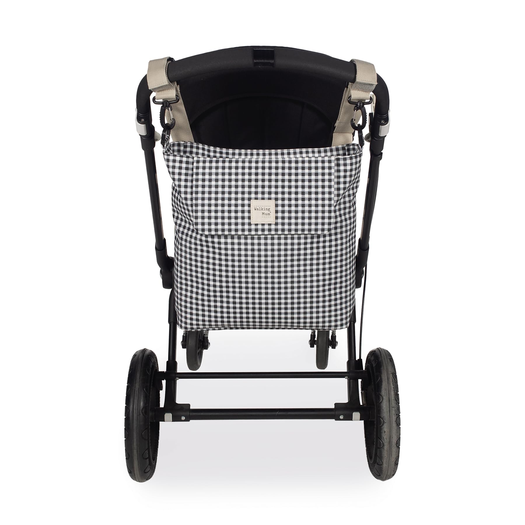 Bolsa Canastilla Walking Mum I Love Vichy (Negro)