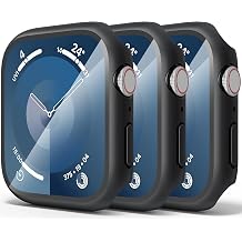 3 Pack Hard Case for Apple Watch Screen Protector Series 9 & Series 8/7 45mm, Shockproof Scratch Resistant Protective Replacement Cover for iWatch 9/8/7