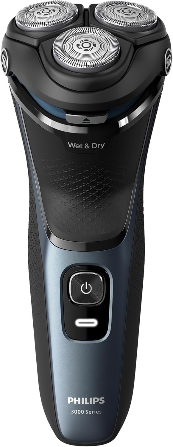 Philips Barbeador Elétrico Masculino, Seco e Molhado, Cabeças flexíveis 5D, com Aparador Retrátil, Carregamento Rápido - S3144/00