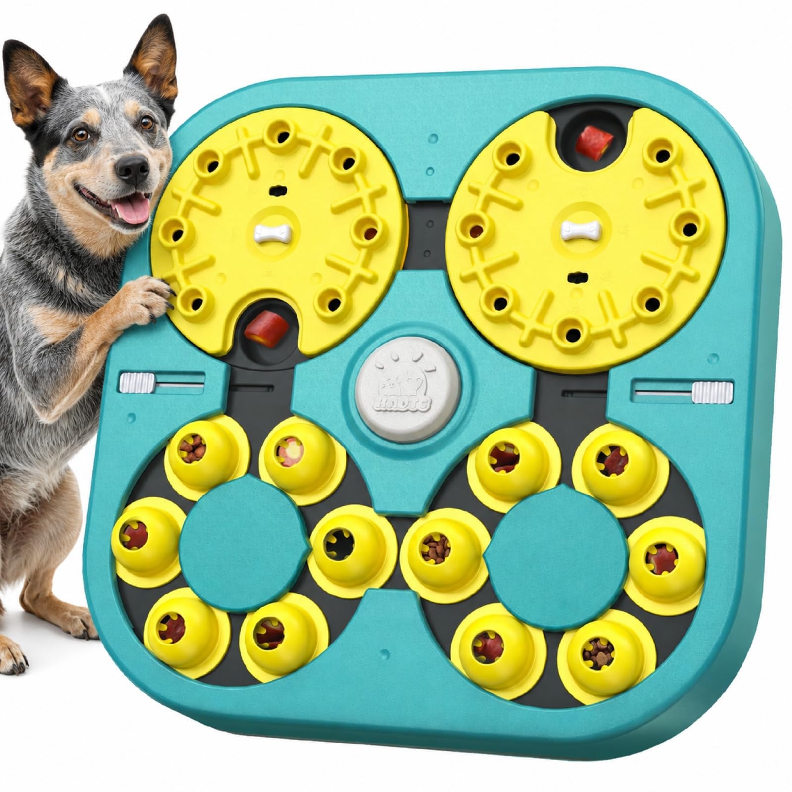 KADTC 5 Levels of Step-by-Step Challenge - 6 Ways to Play - U.K. Brand & Design - Extra-Large Size Beginner to Expert Dog Puzzle Toy for Smart Dogs Hard Puzzles Difficult Mental Stimulation Toys