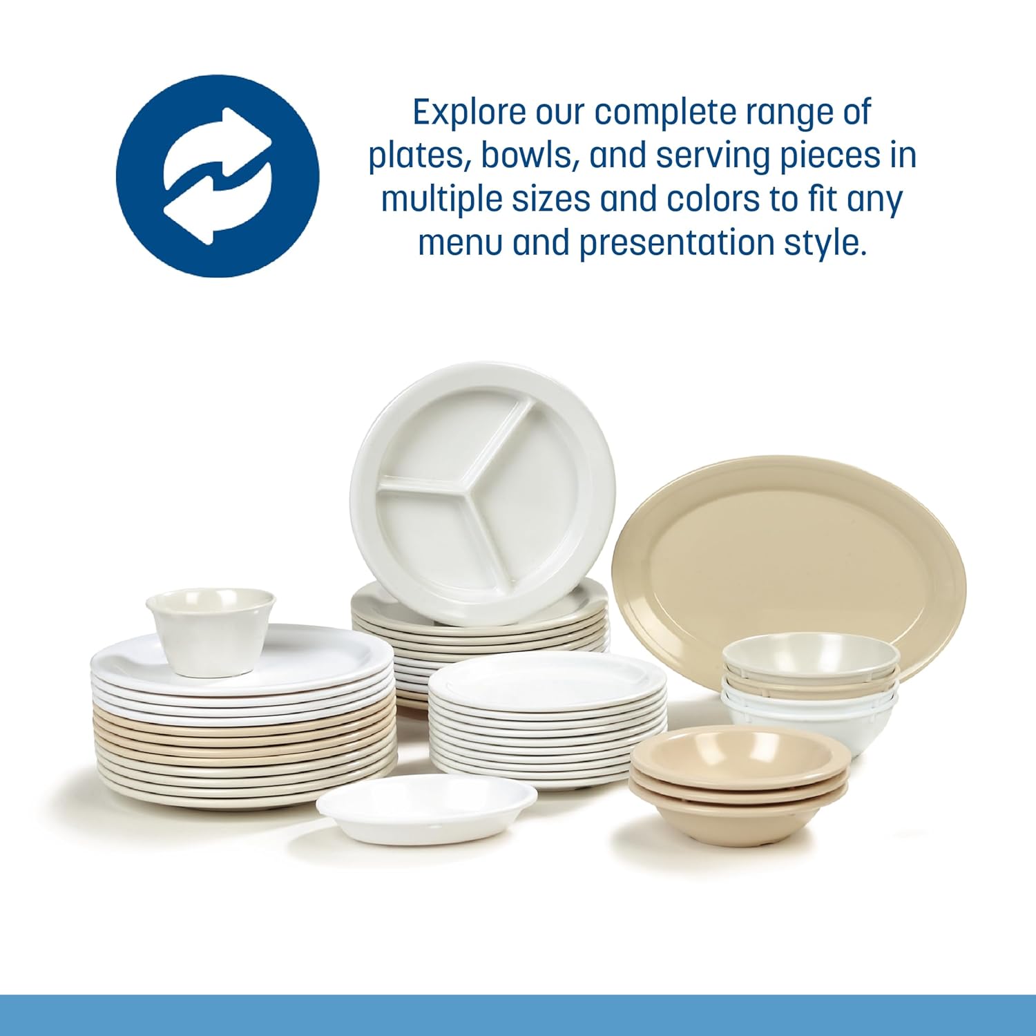 Carlisle FoodService Products Kingline Reusable Plastic Bowl Fruit Bowl for Home and Restaurant, Melamine, 5 Ounces, White - Image 5