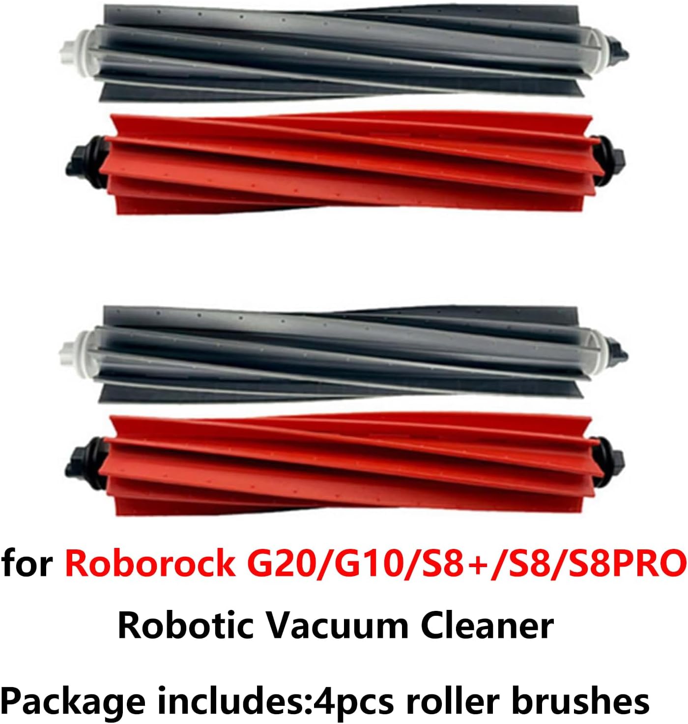 Main Roller Brushes for Roborock S8 S8+ S8 Pro Ultra Robot Vacuum Cleaner (4pcs main brush)