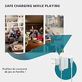 kinoco Chargeur pour Nintendo 3DS/ 3DS XL, Adaptateur Chargeur pour Nintendo 2DS/ 2DS XL/DSi/DSi XL/New 3DS,Adaptateur d’Alimentation Portable pour la Recharge des Consoles de Jeux,1.1m(Gris) - 5