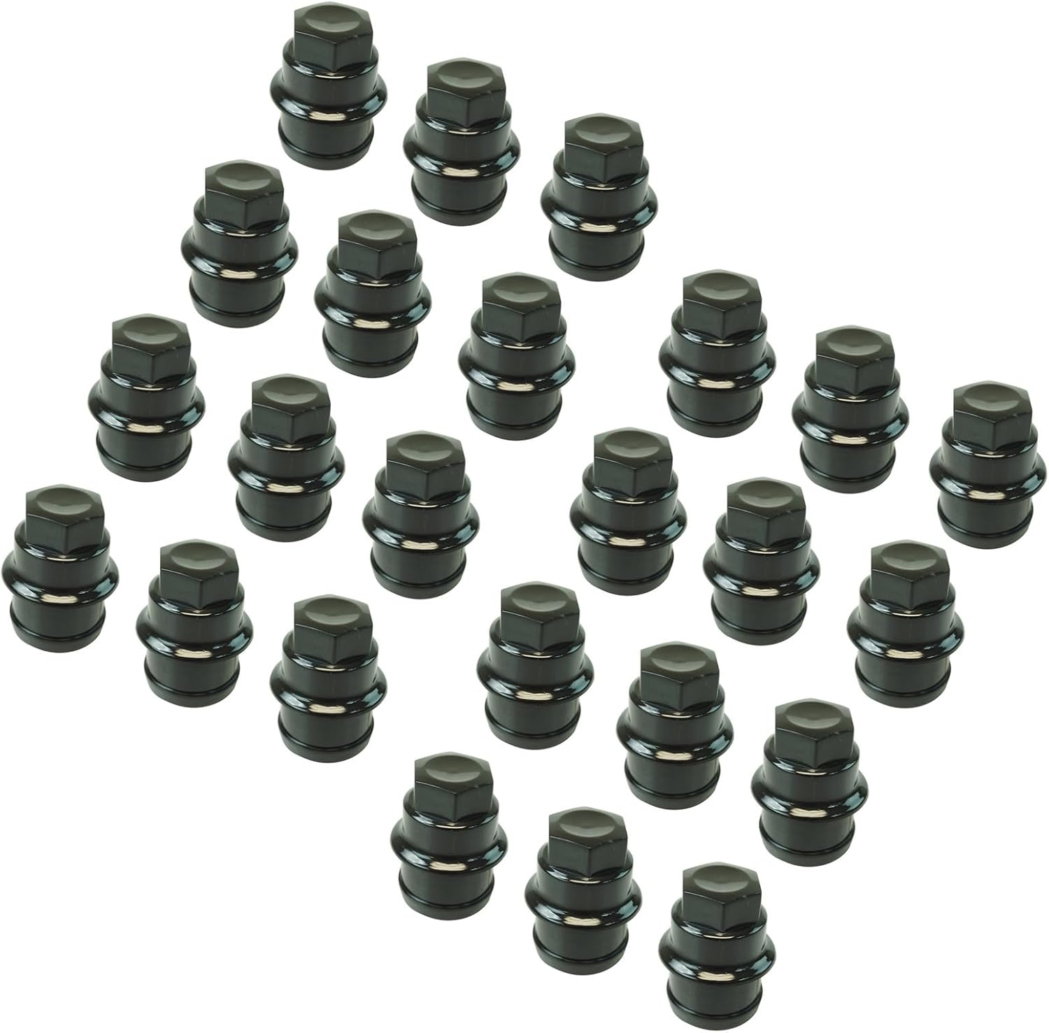 Wheel Nut Cap Black Compatible with 00 Cadillac 99-18 Chevrolet GMC