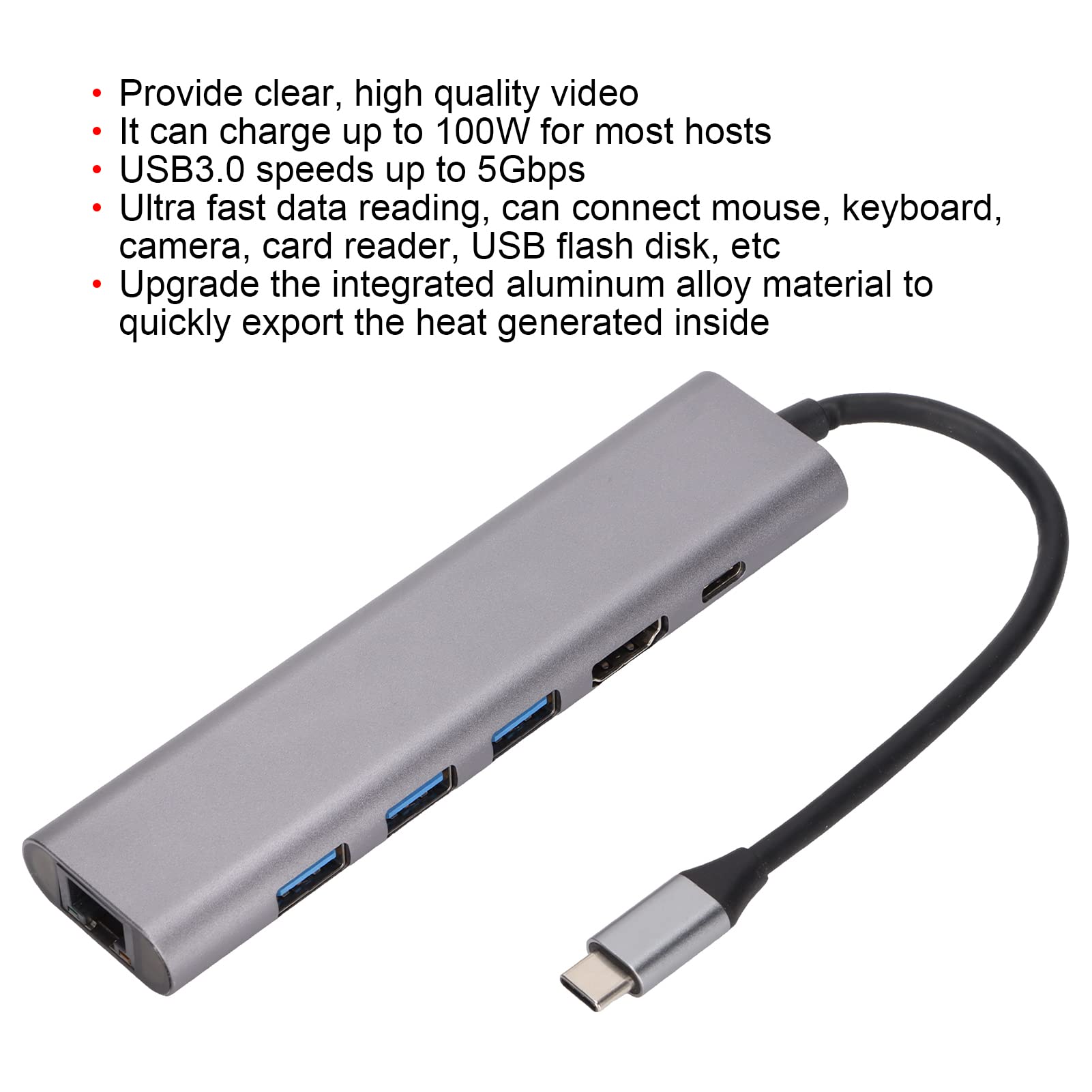 Yosoo Health Gear 5-in-1 Dock, 100W PD i 4K
