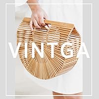 Vista 3 de Bolsas de bambú para mujer, bolsas de paja de verano, bolsos de playa de madera, cesta con asa