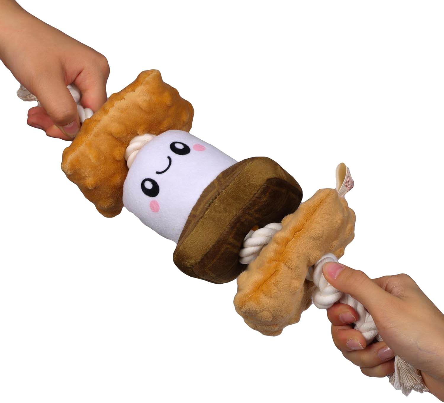 Territory Fun Squeaker Plush Tug Toy for Dogs, S'Mores