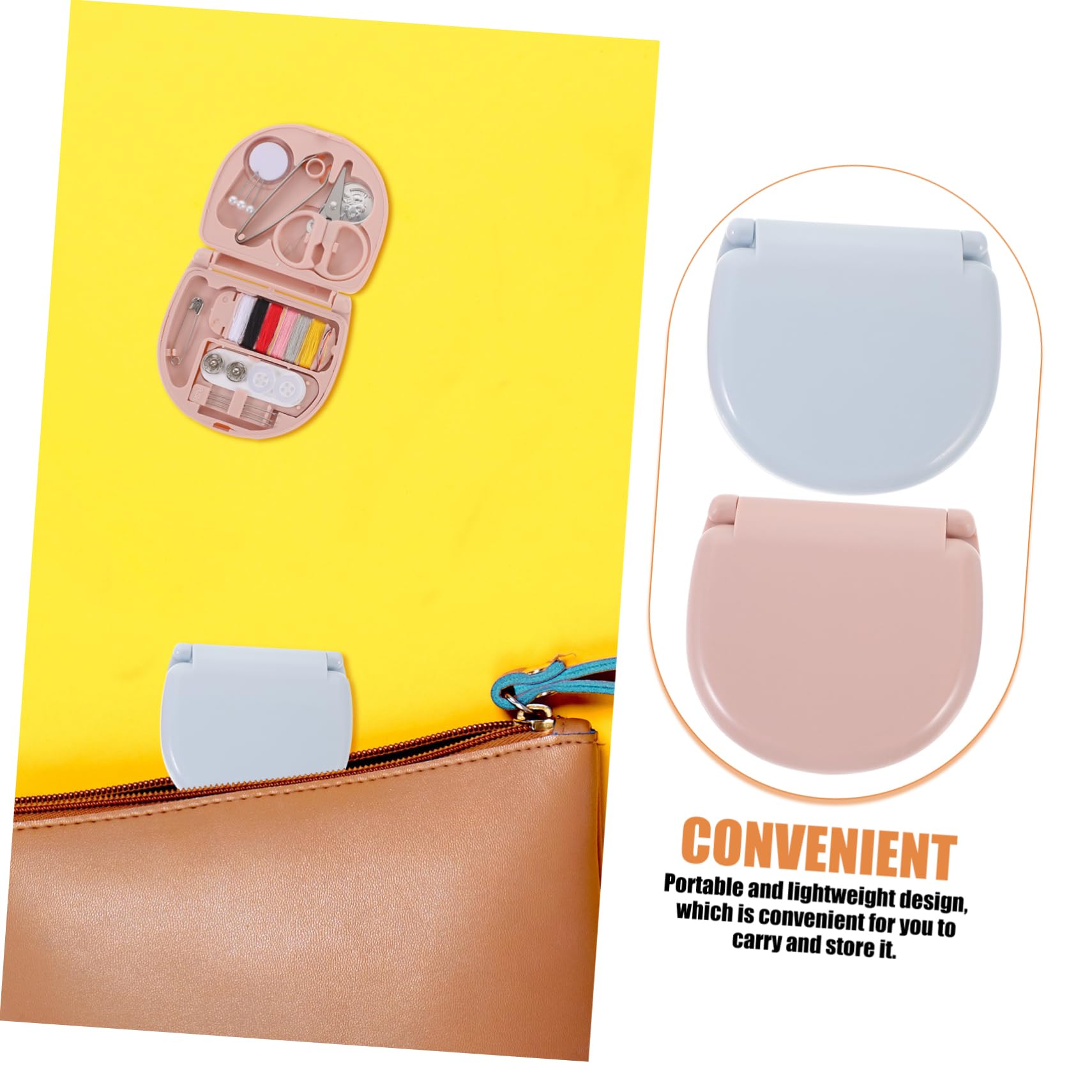 Uonlytech 8sets Kit Cucito Pratico Filo Per Cucire Strumenti Per Cucire Portatili Kit Di Cucito Per Casa e Ricamo Completo Infila-ago e Accessori Vari