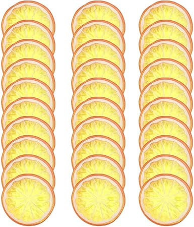Amazon.com: 30 PCS Artificial Lemon Slices - Simulation Lemon Slices ...
